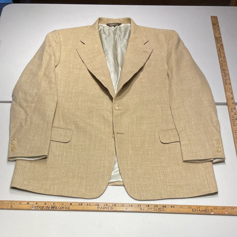 Paul Stuart size 58eu/48R (XXL) Light Tan Wool-Linen Sports Jacket